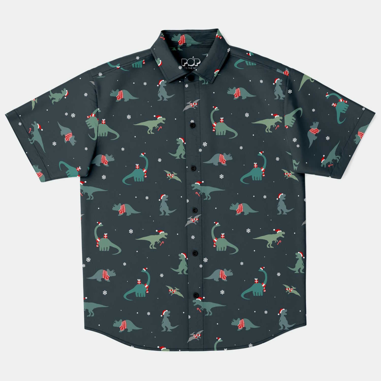 Prehistoric Xmas Hawaiian Shirt