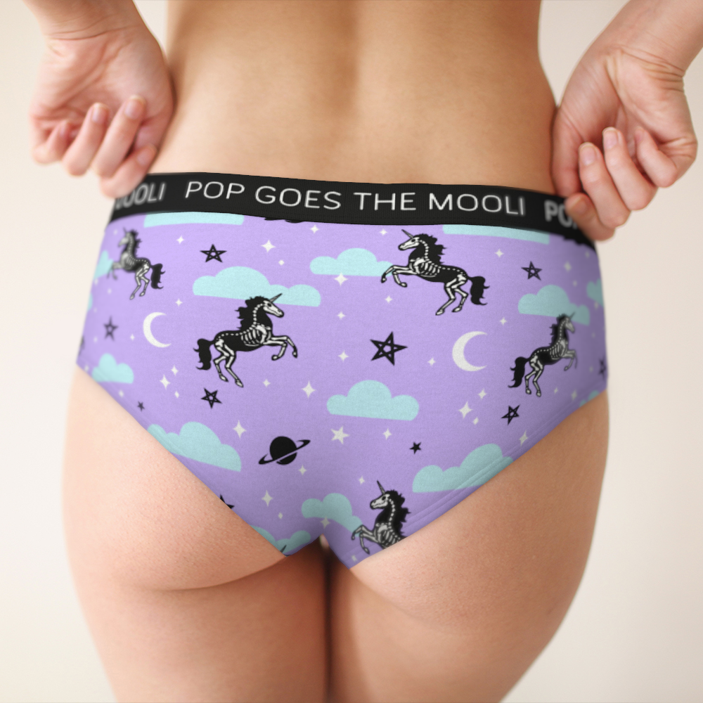 Gothic Unicorn Womens Cheeky Briefs