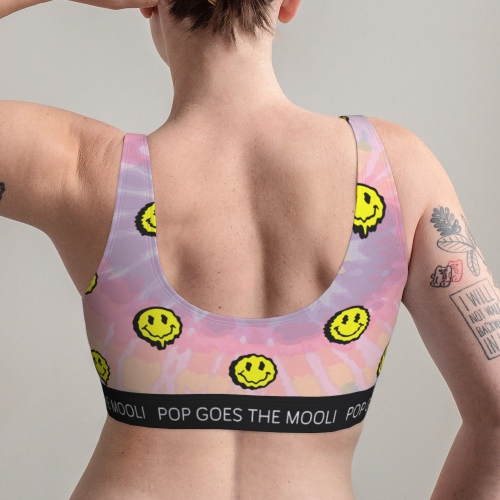 Tie Dye Smiley Bralette