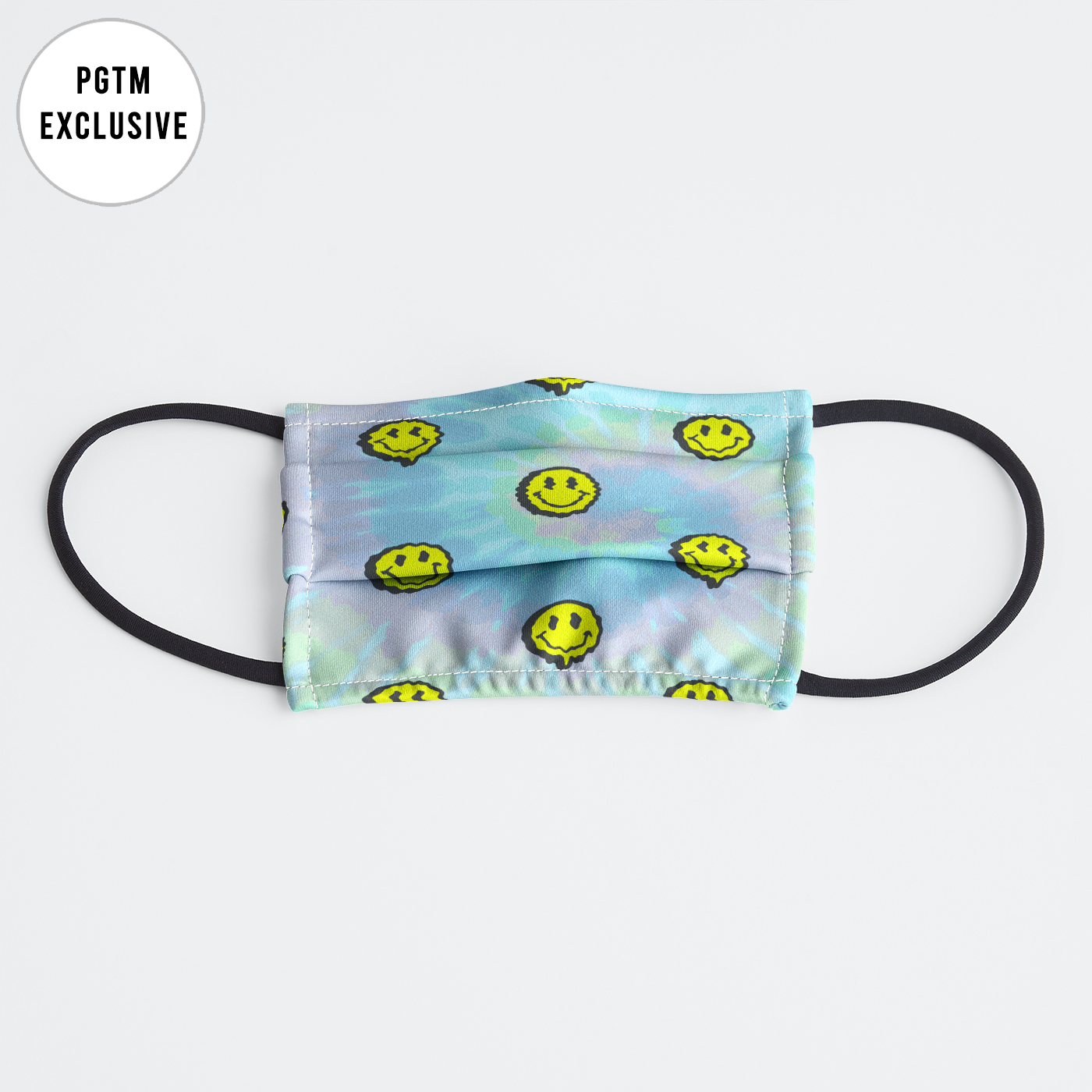 Tie Dye Smiley Face Mask