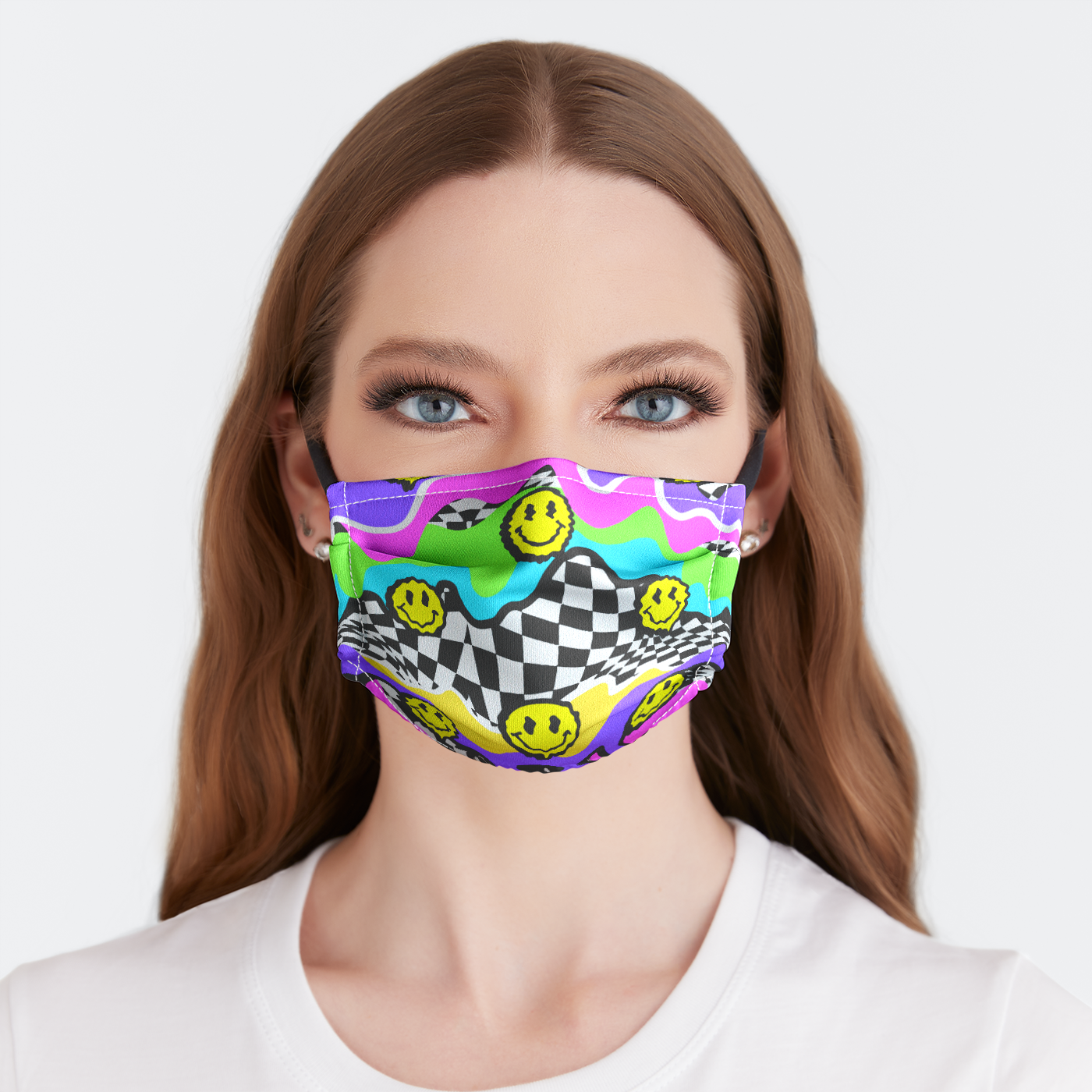 Psychedelic Smiley Face Mask