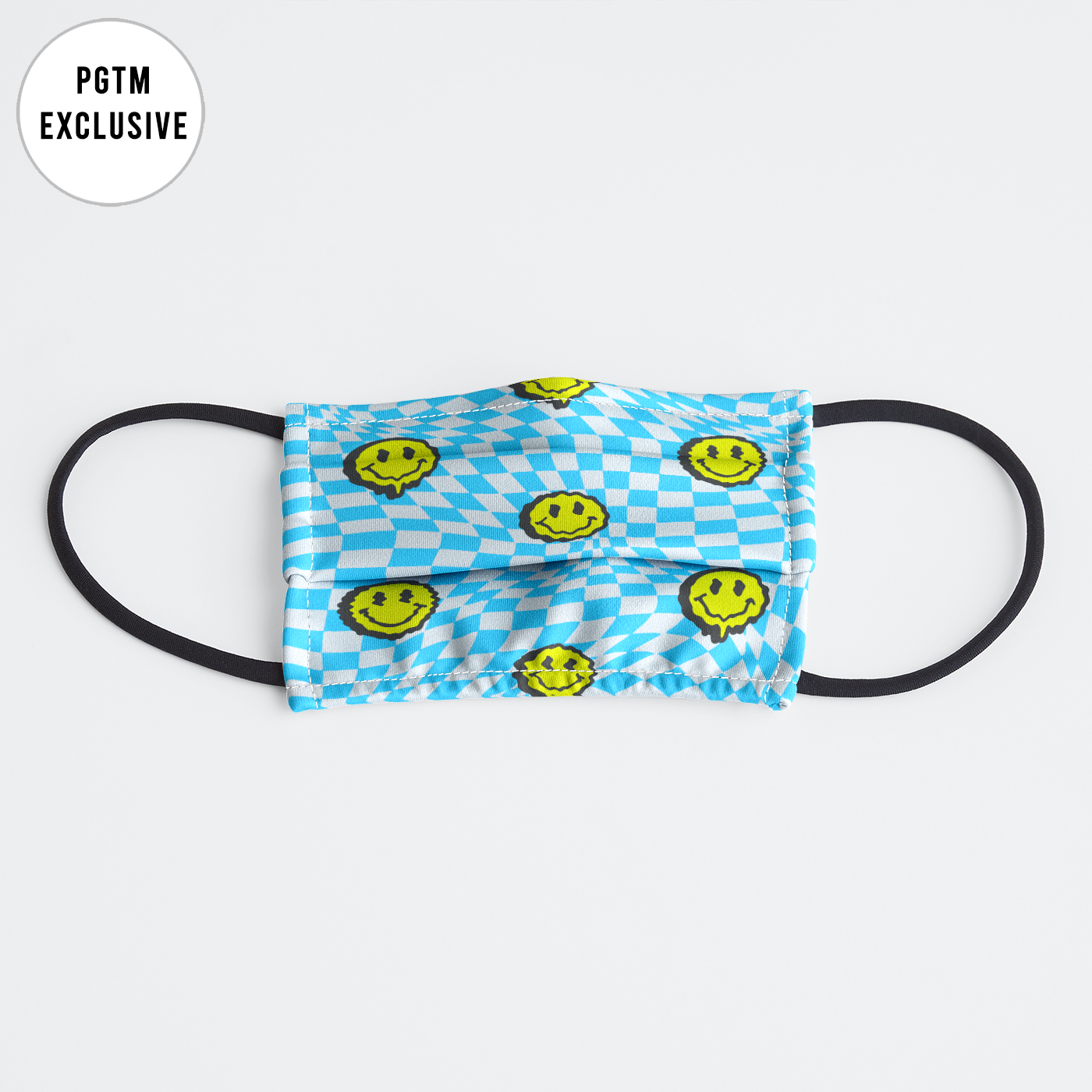 Checkered Smiley Face Mask
