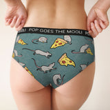 Pizza Rat Womens Cheeky Briefs