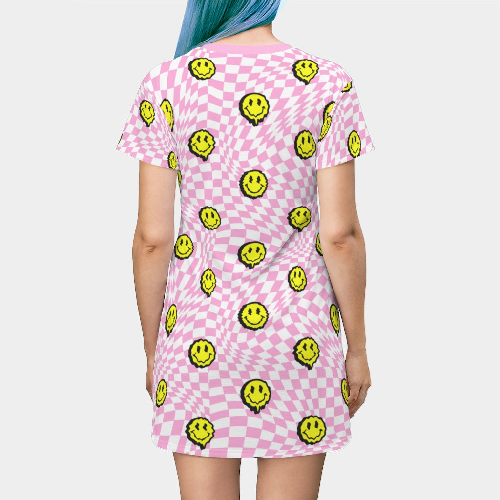 Checkered Smiley Dress