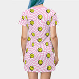 Checkered Smiley Dress