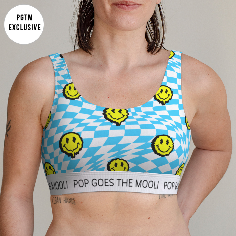 Checkered Smiley Bralette