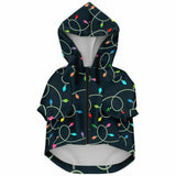 Xmas Lights Navy Dog Hoodie