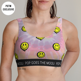 Tie Dye Smiley Bralette