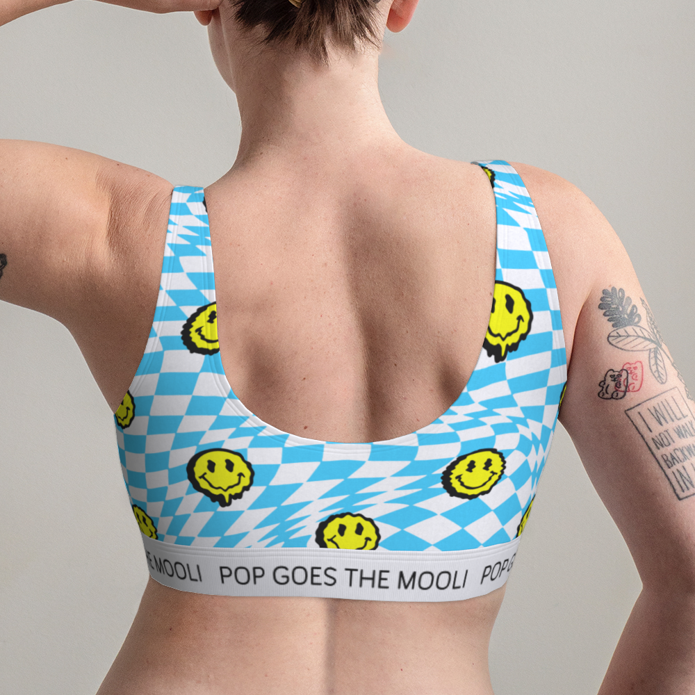 Checkered Smiley Bralette