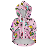 Pink Trippy Garden Dog Hoodie