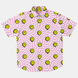 Checkered Smiley Hawaiian Shirt