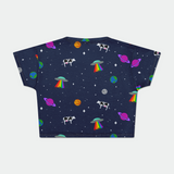 Space Cow Crop Top