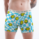 Checkered Smiley Mens Boxers