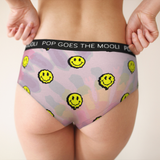 Tie Dye Smiley Womens Cheeky Briefs