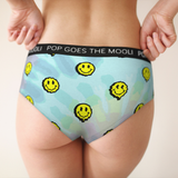 Tie Dye Smiley Womens Cheeky Briefs