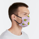 Checkered Smiley Face Mask