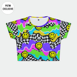 Psychedelic Smiley Crop Top