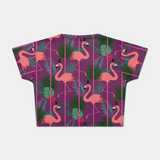 Posh Flamingoes Crop Top