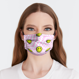 Checkered Smiley Face Mask