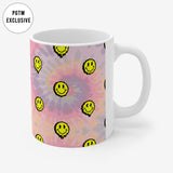 Tie Dye Smiley Coffee Mug