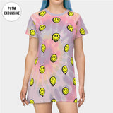 Tie Dye Smiley Dress