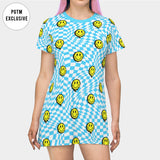 Checkered Smiley Dress