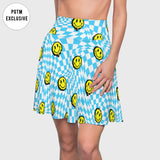 Checkered Smiley Skirt