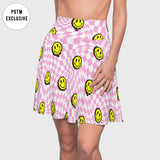 Checkered Smiley Skirt