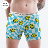 Checkered Smiley Mens Boxers