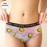 Tie Dye Smiley Womens Cheeky Briefs